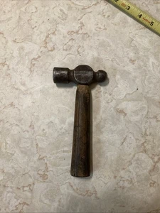 Vintage Stubby Wood Handle Ball Peen Hammer - Picture 1 of 7