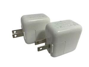 2 PACK Original Apple 12w USB Wall Charger Adapter OEM Charging Cubes - Picture 1 of 3