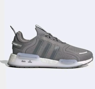 Adidas Originals NMD_V3 grigio/bianco scarpe da ginnastica UK 10 sneakers - 100% originali - prezzo consigliato £ 130 - Immagine 1 di 4