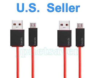 2 Replacement Cable Charger for Wireless Beats Dr Dre Studio, SOLO Wireless/Pill - Picture 1 of 3