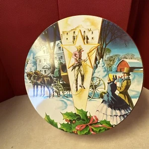 Vyg Collin Street Bakery Christmas DeLuxe Fruitcake Tin 10" Corsicana Texas USA - Bild 1 von 5