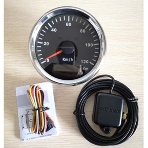 85mm Black 120KM/H GPS Speedometer with Indicator Light for Car Truck Marine UTV - Picture 1 of 8