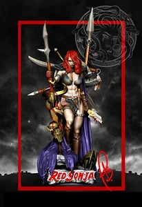 Red Sonja Sculpture(200mm) /3D Printed/Unpainted/Unassembled/Creative Geek - Picture 1 of 6