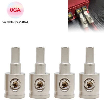 0Gauge Car Audio Gauge Ground Wire Pin AWG Input Wire Reducer Connector Terminal - Image 1 of 4