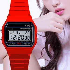 F 91W Classic Digital Schwarz Digital Resin Armband Uhr Stoppuhr Chronograph 2023 - Bild 1 von 21