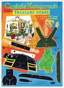 CAPTAIN KANGAROO TREASURE HOUSE PUNCH-OUT BOOK - REPRINT - Picture 1 of 8