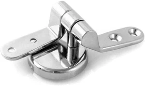1 Set Toilet Seat Hinge Mountings Stainless Steel with Bolts and Nuts - Picture 1 of 6