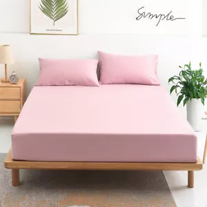 📦 3 PC Set Luxe Bedding Set Waterproof Fitted Sheet/Mattress Protec AU Stock ✨ - Picture 1 of 9