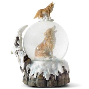 Elanze Designs Howling Glitter Wolf with Babies Tabletop Dresser Nightstand F... - Picture 1 of 6