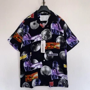 WACKO MARIA DJ HARVEY S/S HAWAIIAN SHIRT Black Men's S - Picture 1 of 6