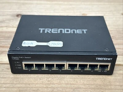 Trendnet 8-port Hardened Industrial Gigabit Poe+ Din-rail Switch - 8 Ports Used - Image 1 of 3
