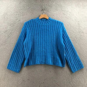 St. Johns Bay Sweater Womens 2XL Blue Mock Neck Long Sleeve Pullover Casual NEW - Picture 1 of 14