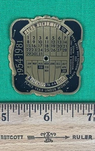 vtg Metal Pocket Calendar Buhl Planetarium Pittsburgh Institute Science 1954-81 - Picture 1 of 7