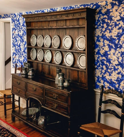 John Widdicomb Oak Welsh Dresser Style Step-Back Cupboard Cover