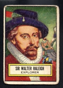 SIR WALTER RALEIGH explorer 1952 TOPPS LOOK 'N SEE #81 