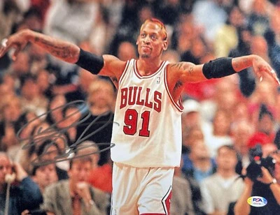 Dennis Rodman Signed 11x14 Photo Chicago Bulls NBA PSA AI83786 - Image 1 of 2