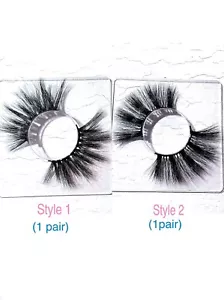 Extra Long Eye Lashes / 2 Pairs / Fake Eye Lashes / Black / 2 Styles - Bild 1 von 11