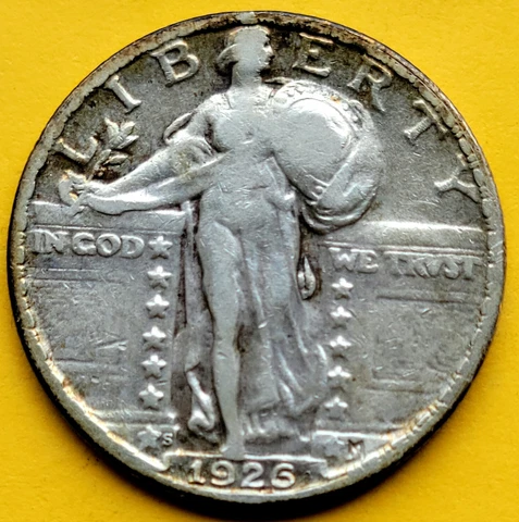 1926-S  Standing Liberty Quarter ** Tear Drop Die Break Variety ** Cover