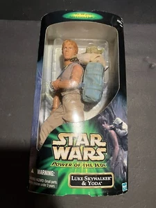 2001 Star Wars Power Of The Jedi Luke Skywalker & Yoda 12” Brand New For 800 Yrs - Picture 1 of 12