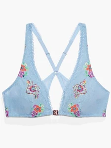 Savage X Fenty Dolled Up Lace Bralette in Blue Multi Size XL - Picture 1 of 4