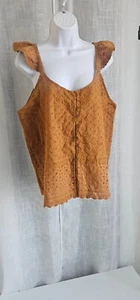Design History Stitch Fix Anders Button detail Blouse Mustard Size XXL NWT - Picture 1 of 2