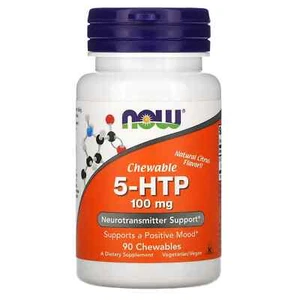 2 X Now Foods, 5-HTP, sabor cítrico natural, 100 mg, 90 masticables - Imagen 1 de 2