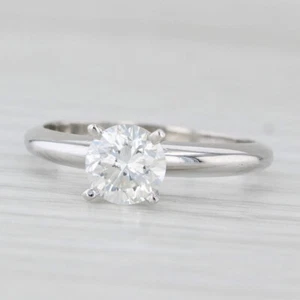 0.99ct Round Diamond Solitaire Engagement Ring Platinum Size 6.25 GIA - Picture 1 of 11