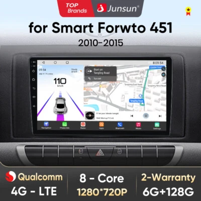 128GB Android13 Autoradio Für Smart Fortwo 451 2010-2015 Apple CarPlay GPS Navi  - Bild 1 von 4