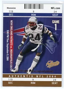 2004 Fleer Authentix Ty Law #100 Mezzanine Bronze #/50 New England Patriots - Bild 1 von 2