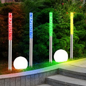 6er Set LED Solar Leuchten Kugel Außen Garten Farbwechsel Stab Steck Lampen Hof - Bild 1 von 12