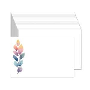 50 Lindas Tarjetas Índice 4"x 6", Cartulina Tarjetas de Billetes en Blanco - Hoja de Acuarela - Imagen 1 de 2