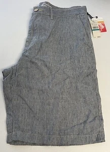 Nuevo con etiquetas Tommy Bahama Relax Linen Line of the Times Corto Dockside Azul Talla 35 - Imagen 1 de 10