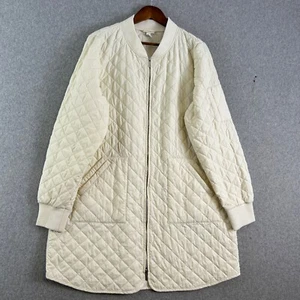 Zella Giacca Donna XXL Bianco Trapuntato Bomber Full Zip Spacco Laterale Outdoor Active - Foto 1 di 18