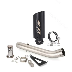 For Aprilia Tuono 1100 V4 Factory 2017-2020 Slip Exhaust Mid Pipe Black Mufflers - Picture 1 of 8