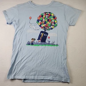 TeeFury Disney Pixar Dr Who Up Mash Up Paradise Falls T-Shirt XXL Balloon Tardis - Picture 1 of 8
