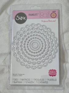 New! Sizzix Framelits Nesting SCALLOP CIRCLES Stephanie Barnard - Picture 1 of 4