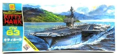 Vintage Otaki 1/800 US Navy Aircraft Carrier Kitty Hawk Motorized Model Kit - Image 1 of 4