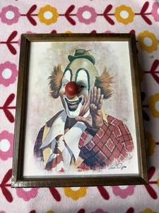 Ringo The Happy Clown Arthur Sarnoff incorniciato con carillon 10,5”x8,5” funzionante - Foto 1 di 7