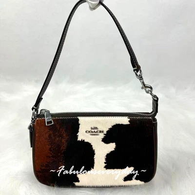 COACH Nolita 19 With Cow Print In Cow Printed Haircalf Wristlet/Shoulder CCV61 - Image 1 of 4