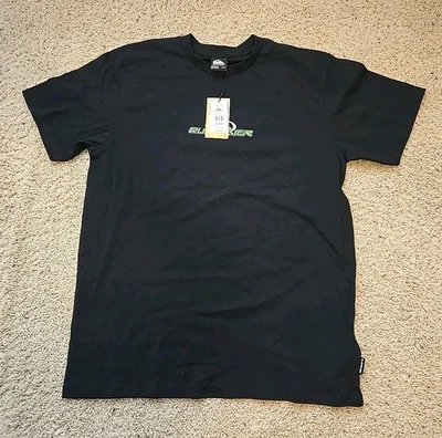 NWT Mens Black Doubke Sided Quicksilver Graphic Tshirt  With Dragon Sz Large  - Image 1 of 4