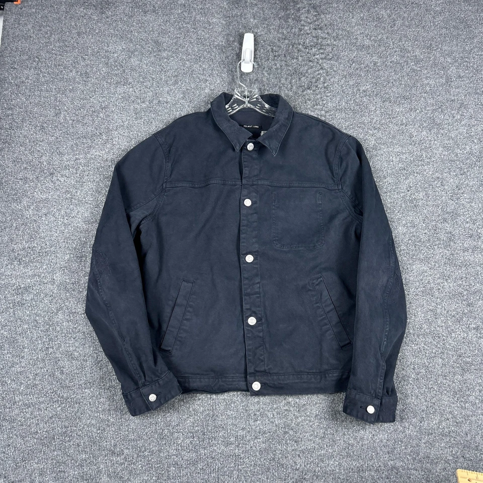 Jaqueta Helmut Lang Masculina XL Preta Denim Estilo Caminhoneiro Algodão Elástico HLM23991 - Imagem 1 de 4