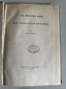 The Bramble Bush Pre-First edition K.N. Llewellyn 1930 Columbia Law - Picture 1 of 6