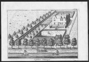 1735 - Kasteel Heylwegen Evergem Flranders Grabado En Cobre Mapa - Imagen 1 de 1