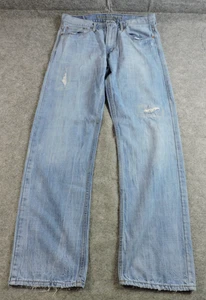 American Eagle Outfitters Mens 34x36 Loose Fit Washout Distressed Denim Jeans - Picture 1 of 18