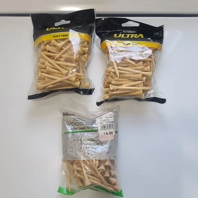 🔥 Lote tradicional de camisetas de golf Wilson Ultra 125 piezas 2-3/4" de madera dura natural Foto 1 de 4