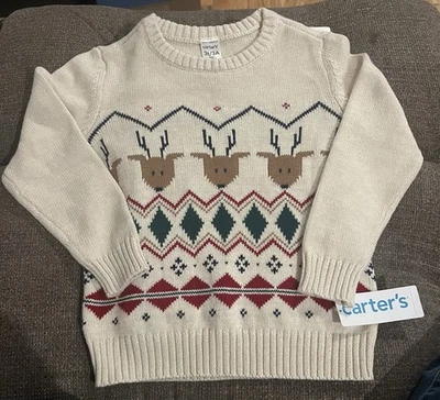 Carter's хлопок олень свитер 3T - Изображение 1 из 3