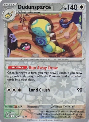 Dudunsparce SV05: Temporal Forces 129/162- NM - Reverse Holo - Image 1 of 2