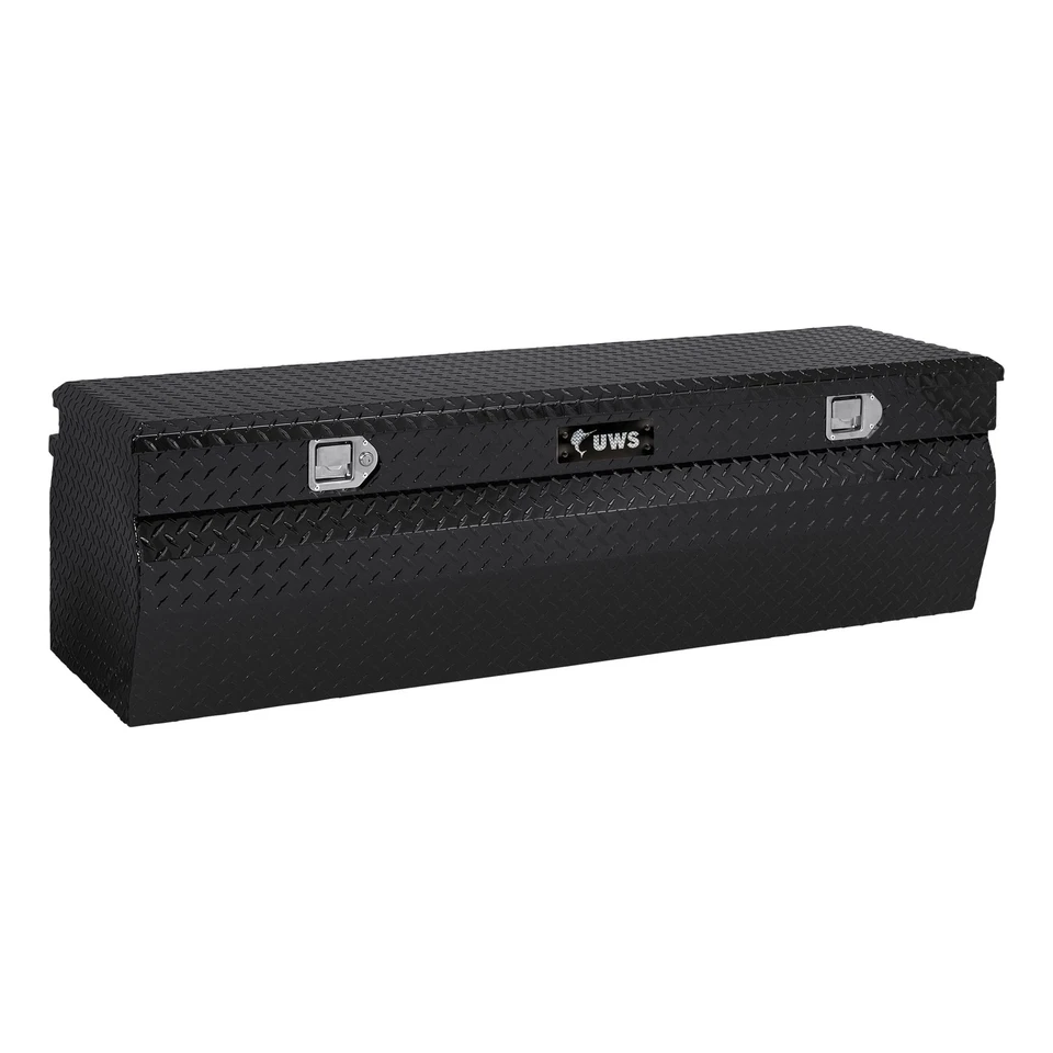 UWS 60" Wedge Utility Chest Box Tool Box (Heavy Packaging) Gloss Black Aluminum Foto 1 de 4