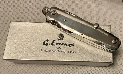 NUEVO G. Lorenzi Milán, Italia”. Navaja de bolsillo hecha a mano años 80, abridor de vino. Foto 1 de 4