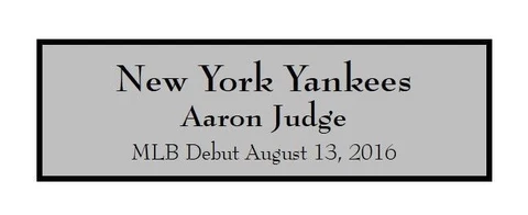 New York Yankees Aaron Judge Laser Engraved Comical 2 x 6 inch Plaque FREE SHIP Cover